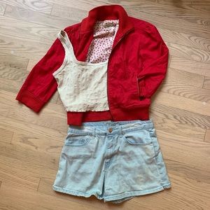 Forever 21 Highwaisted Light Wash Denim Shorts